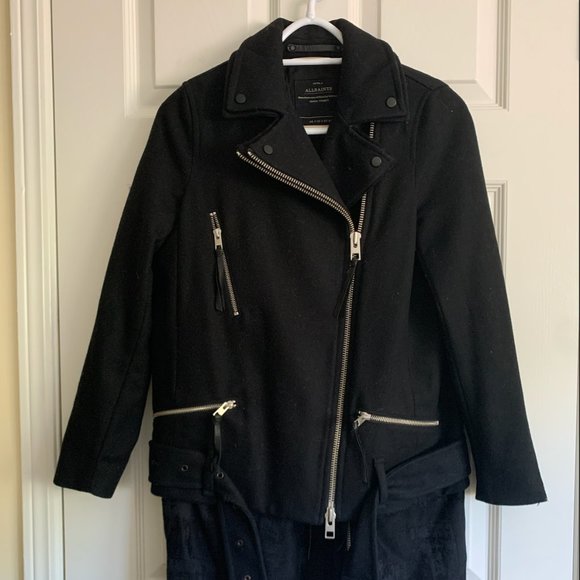 All Saints Iggy Biker Jacket Black - Picture 1 of 7